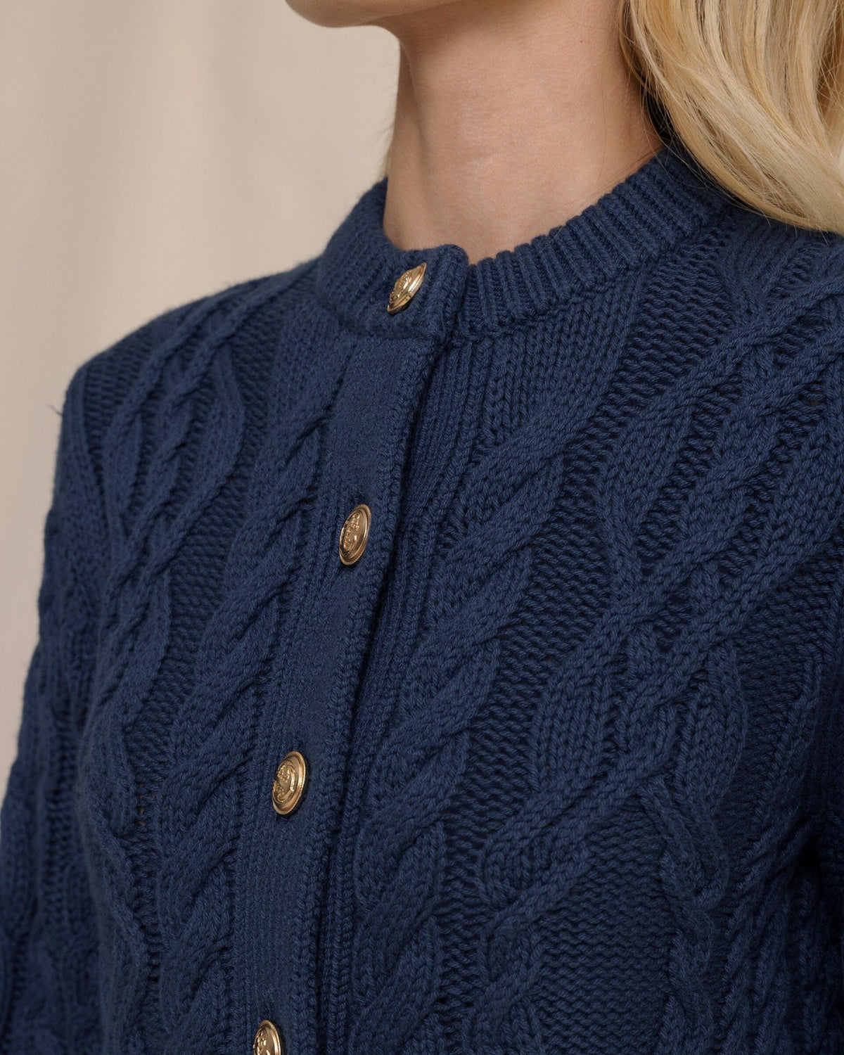 Clarke Cable Knit Cardigan - Dress Blue | Southern Tide Quality