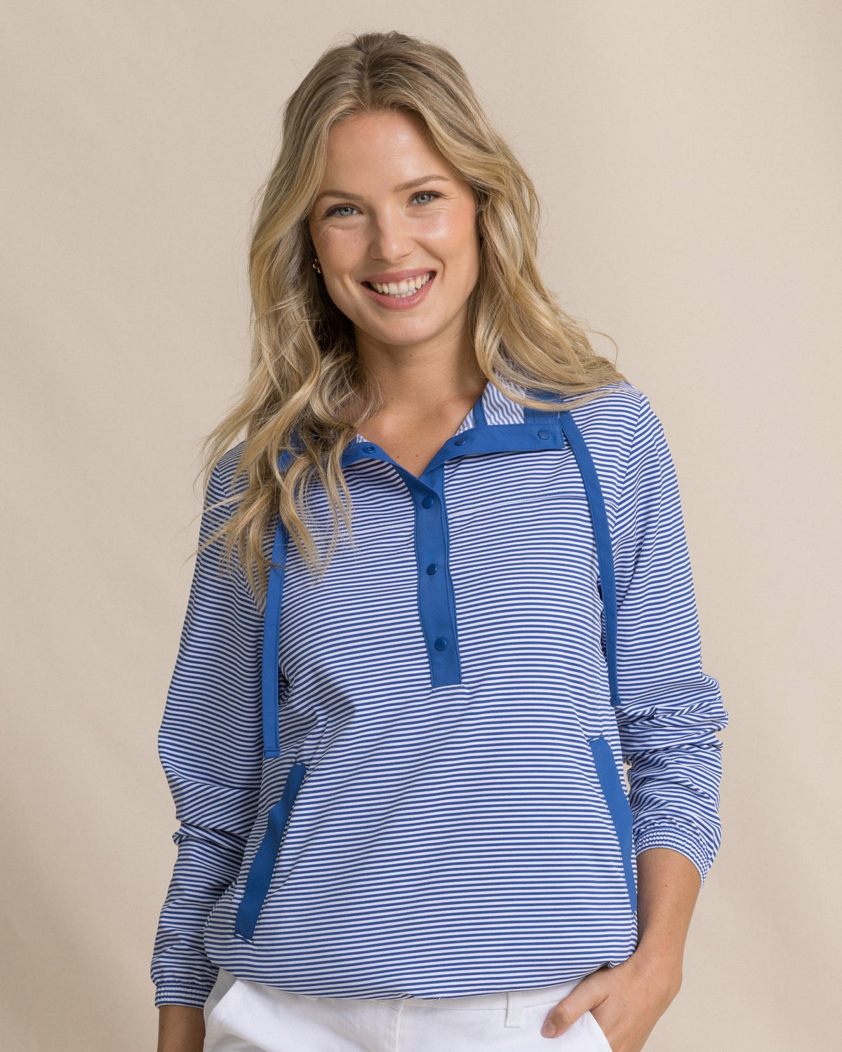 Calie Skip Stripe Popover | Southern Tide Classic