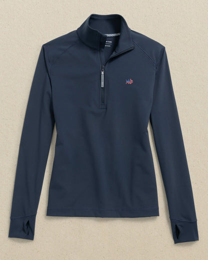 USA Flag Skipjack Runaround Quarter Zip | Southern Tide Popular