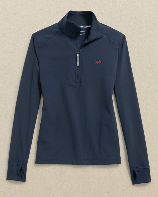 USA Flag Skipjack Runaround Quarter Zip | Southern Tide Popular