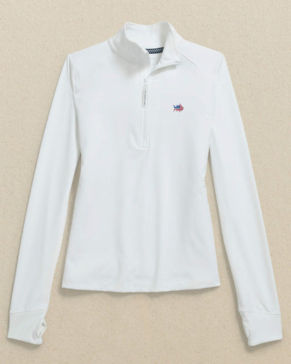 USA Flag Skipjack Runaround Quarter Zip | Southern Tide Popular