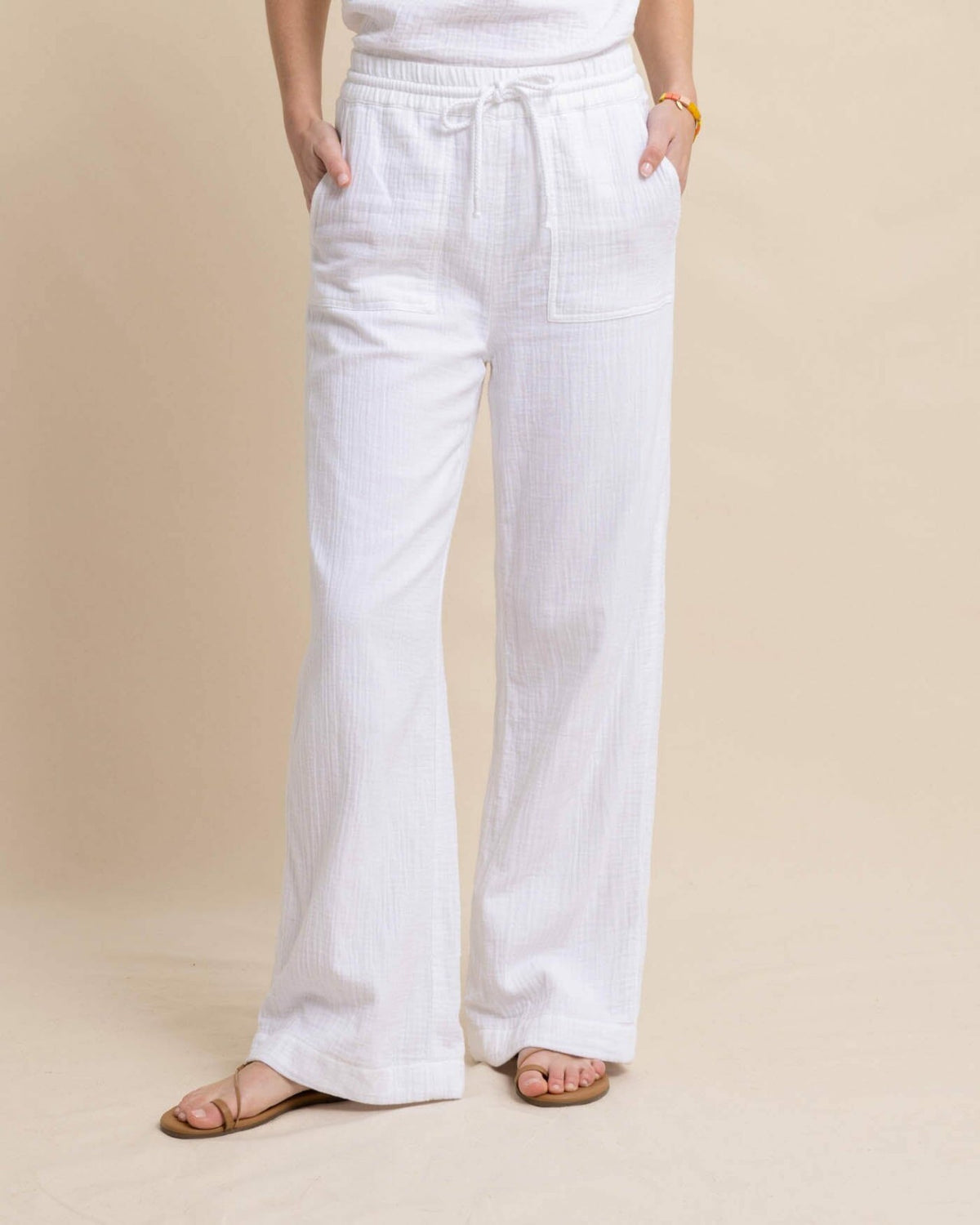 Laken Wide Leg Pant - Classic White | Southern Tide Customer Favorite