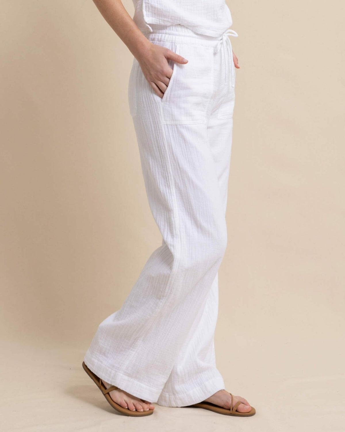 Laken Wide Leg Pant - Classic White | Southern Tide Customer Favorite