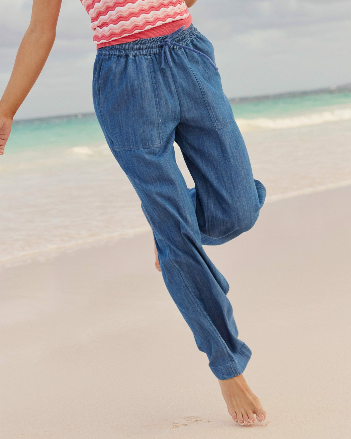 Laken Denim Wide Leg Pant | Southern Tide Popular