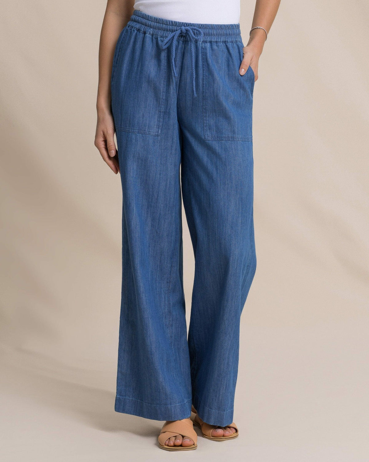 Laken Denim Wide Leg Pant | Southern Tide Popular
