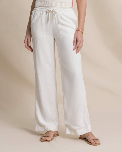Laken Linen Wide Leg Pant - Sand White | Southern Tide Quality
