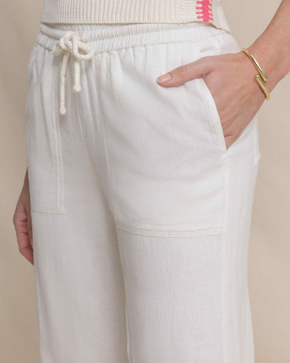 Laken Linen Wide Leg Pant - Sand White | Southern Tide Quality