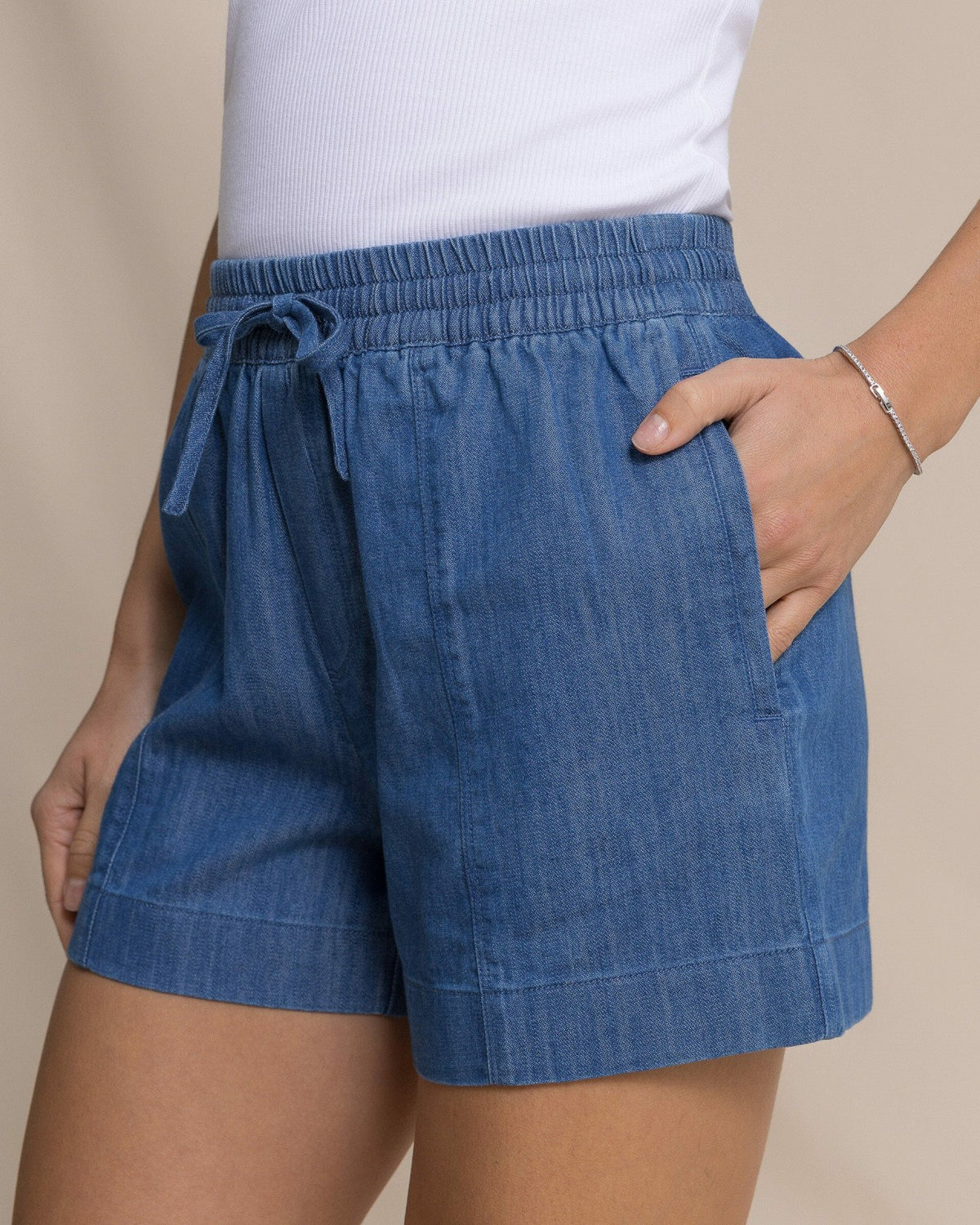 Emilia Denim Woven Short | Southern Tide Best Seller