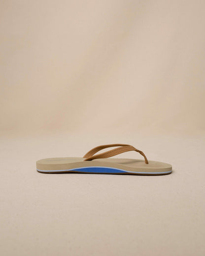 Brown Leather Flip Flops | Southern Tide Best Seller