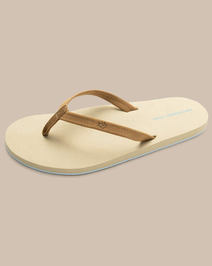 Brown Leather Flip Flops | Southern Tide Best Seller