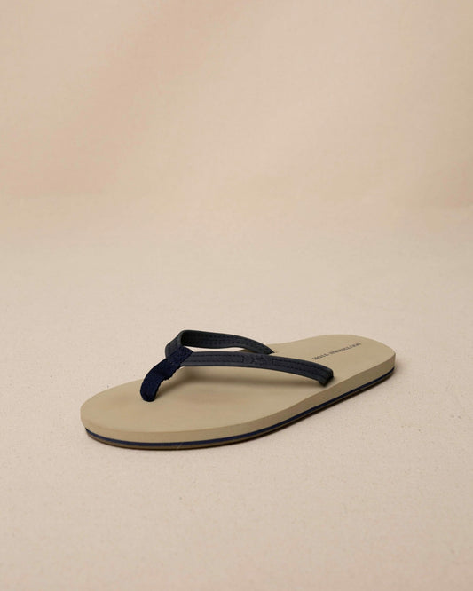 Navy Leather Flip Flops | Southern Tide Everyday