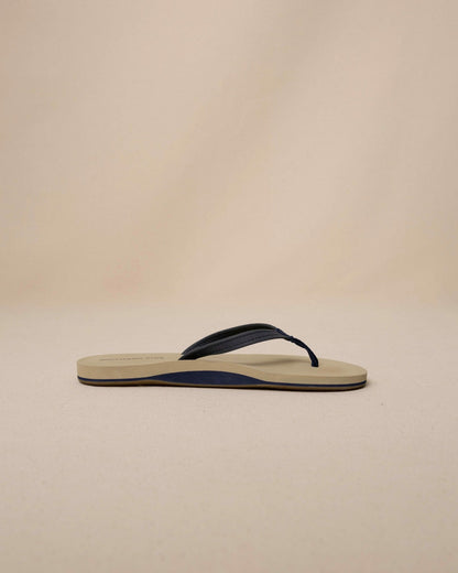 Navy Leather Flip Flops | Southern Tide Everyday