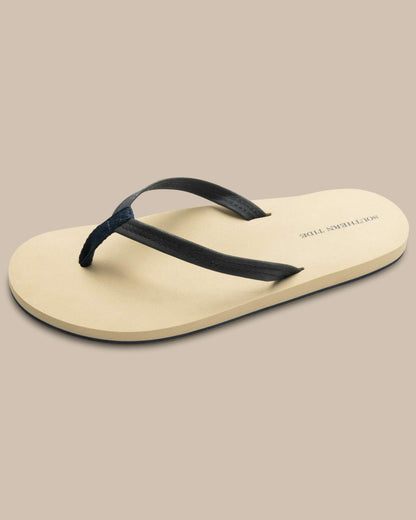 Navy Leather Flip Flops | Southern Tide Everyday