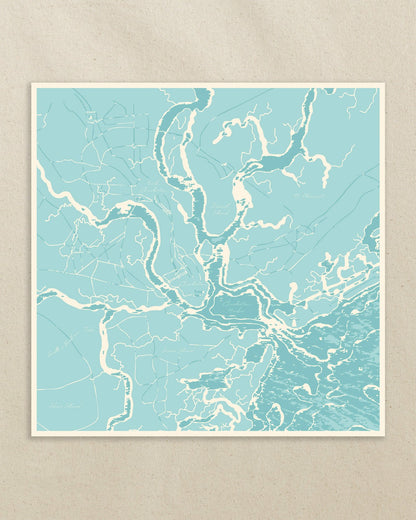 Southern Tide x Swells - Aerial Map Scarf | Southern Tide Classic