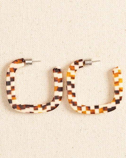 Midi Square Hoop Earrings | Southern Tide Featured
