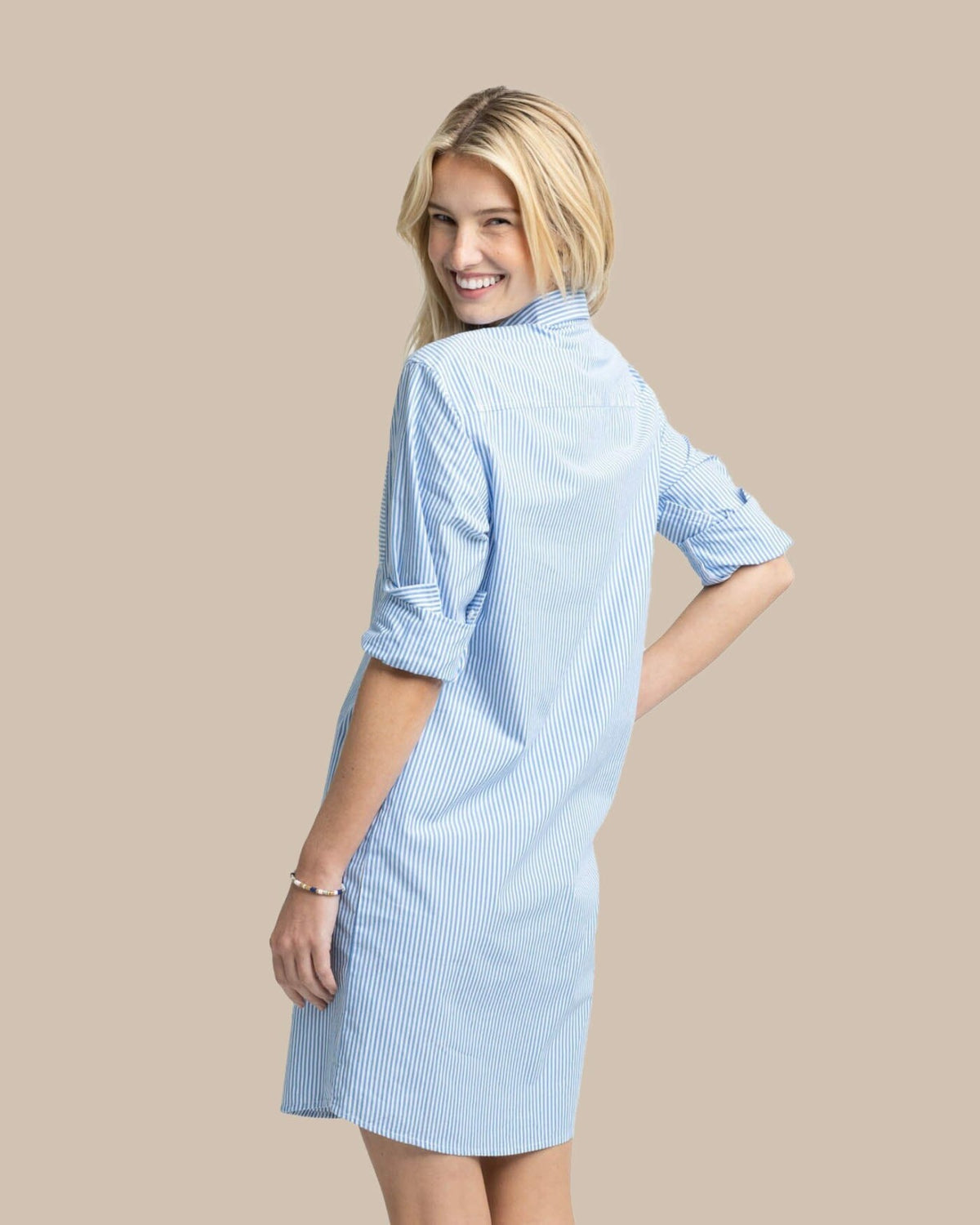 Cam Stripe Poplin Dress - Blue Fin | Southern Tide Best Price