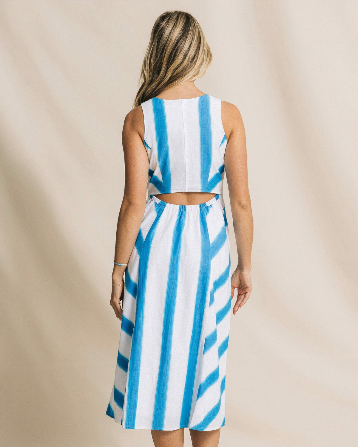 Hayden Stripe Mix Midi Dress | Southern Tide Signature