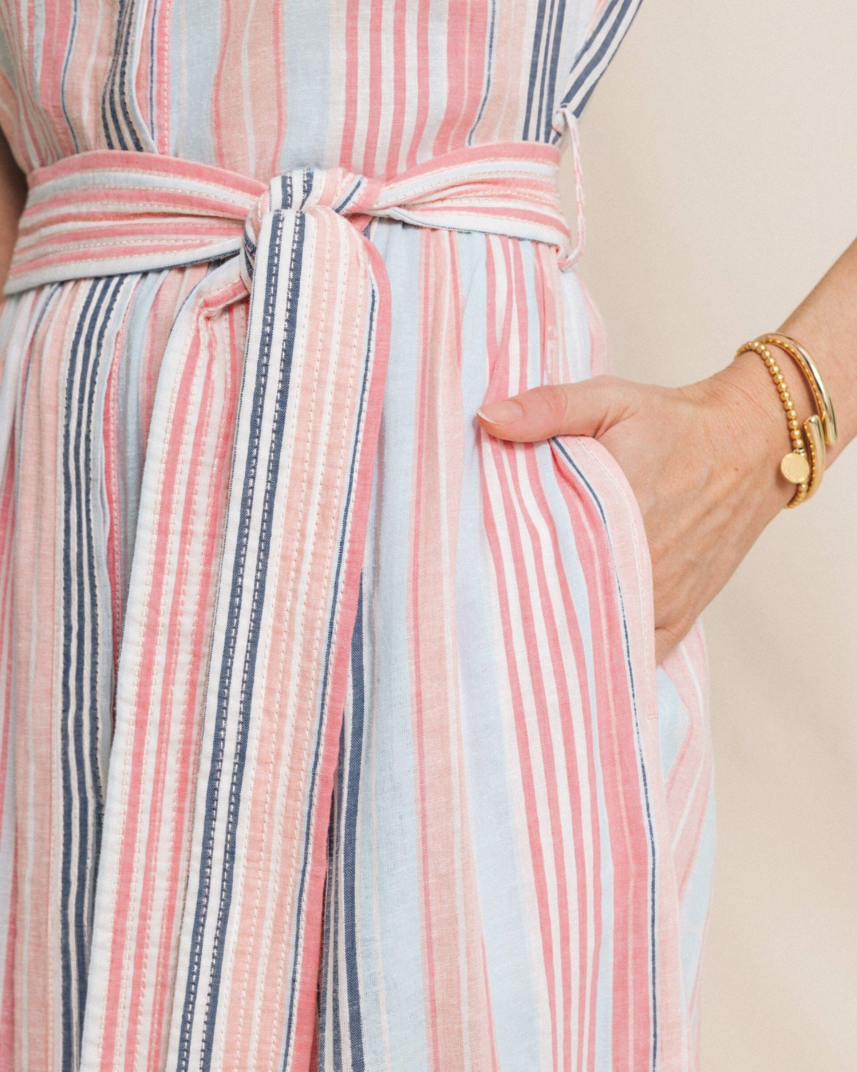 Tinley Striped Belted Midi Shirtdress | Southern Tide Best Price