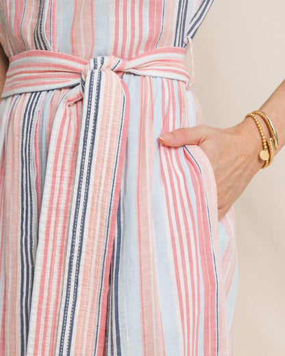Tinley Striped Belted Midi Shirtdress | Southern Tide Best Price