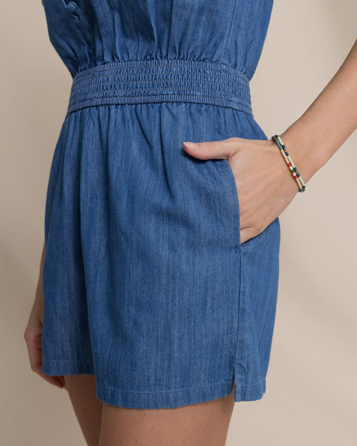 Evalyn Flutter Sleeve Smocked Romper | Southern Tide Customer Favorite