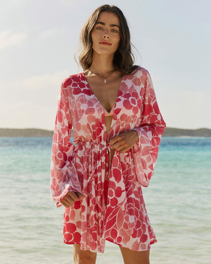 Floral Bell Sleeve Short Tunic Cover-Up | Southern Tide Hot Sale
