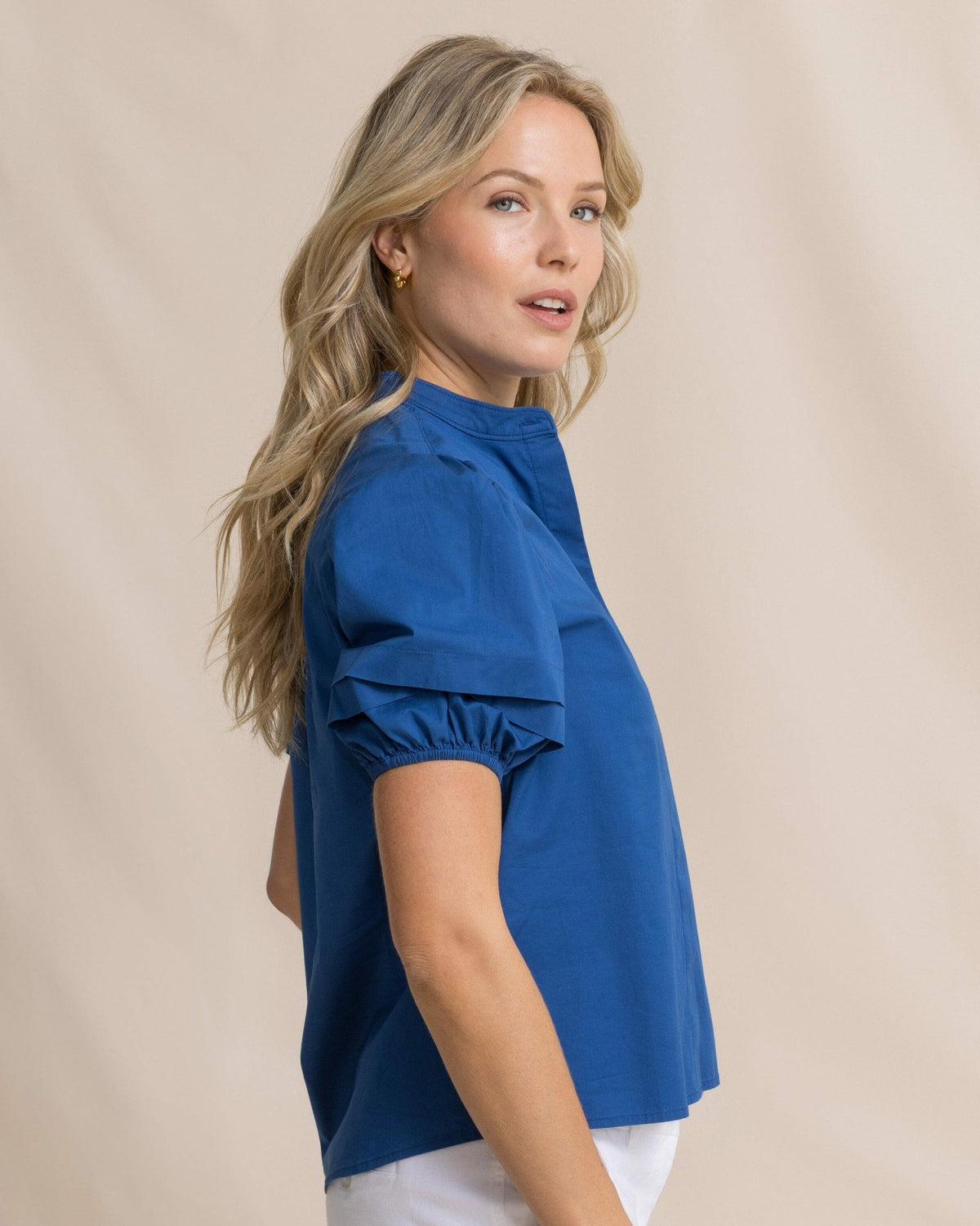 Payge Solid Poplin Top | Southern Tide Classic