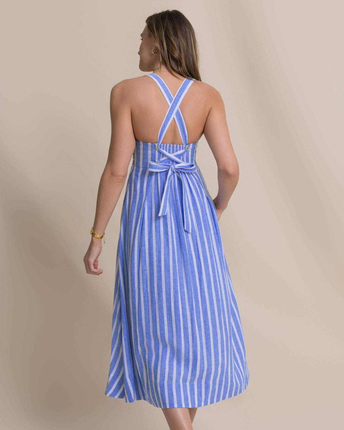 Cinzia Striped Cross Strap Dress | Southern Tide Special Offer