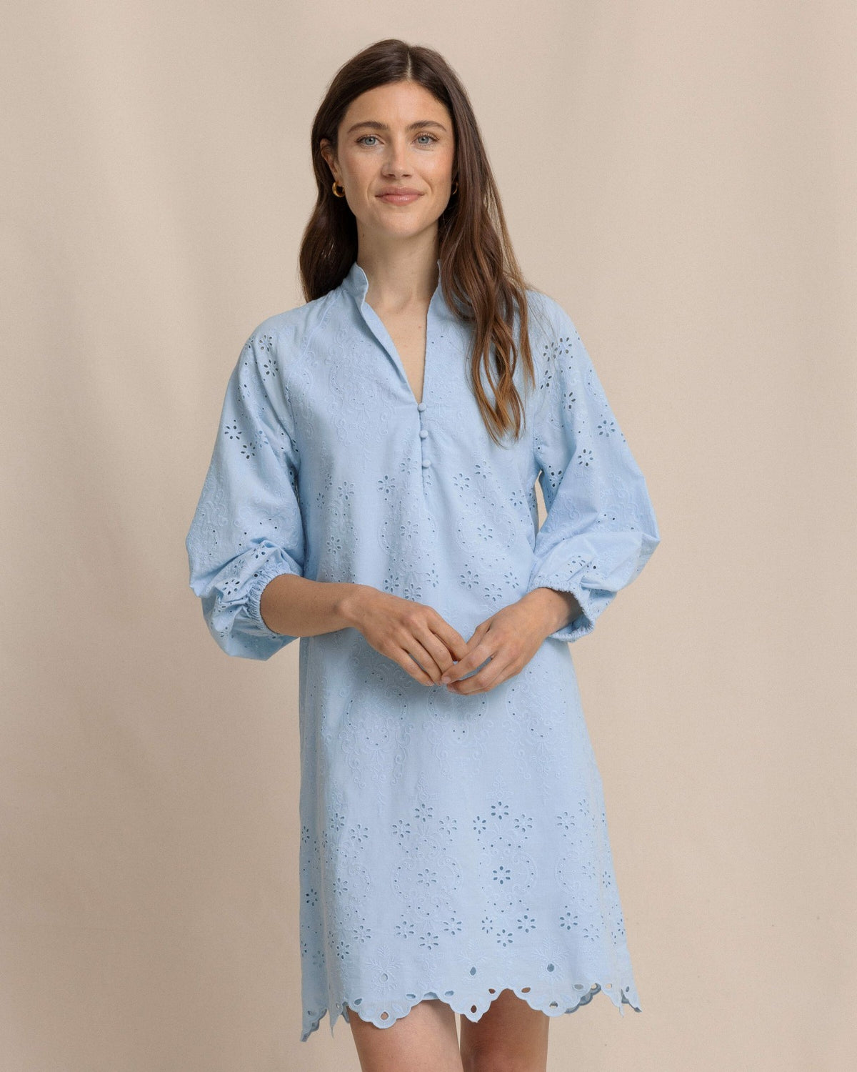 Mandy Embroidered Bubble Sleeve Dress | Southern Tide Hot Sale