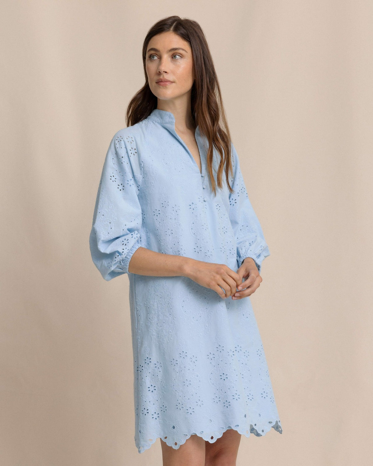 Mandy Embroidered Bubble Sleeve Dress | Southern Tide Hot Sale