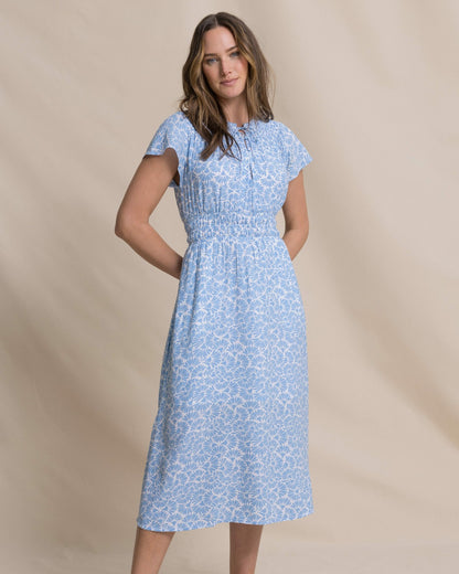 Clementine Flutter Sleeve Midi Dress | Southern Tide Trending