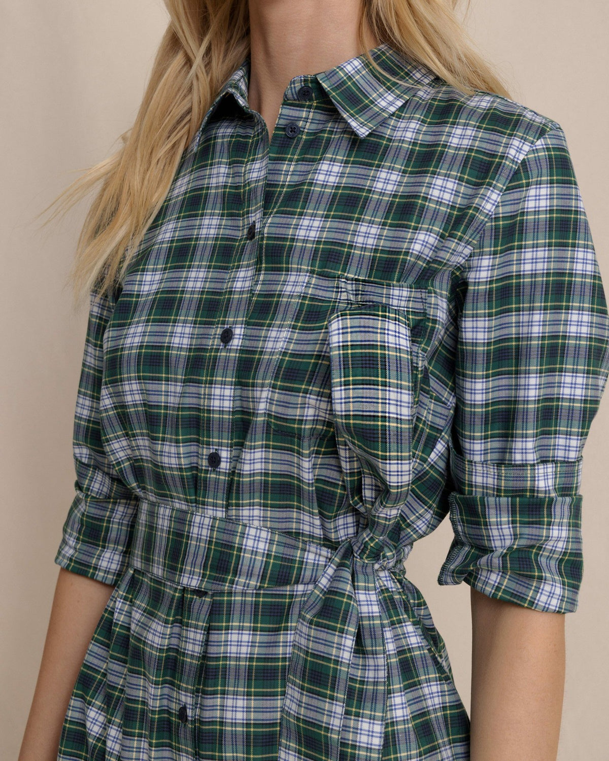 Trista Gordan Tartan Shirt Dress | Southern Tide Latest