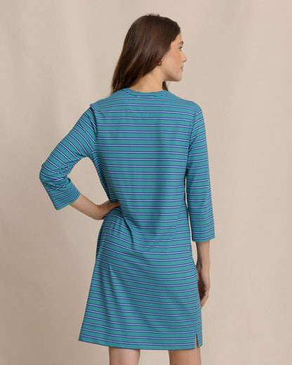Teal Alicia Stripe Dress | Southern Tide Recommended