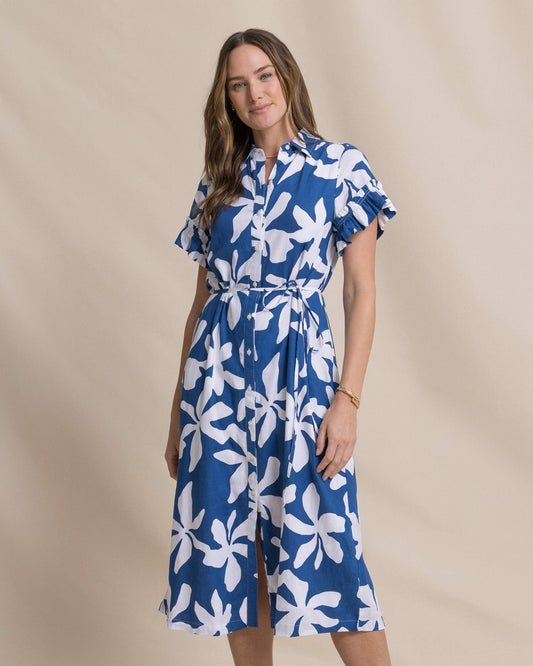 Tyra Printed Ruffle Sleeve Midi Dress | Southern Tide Discount