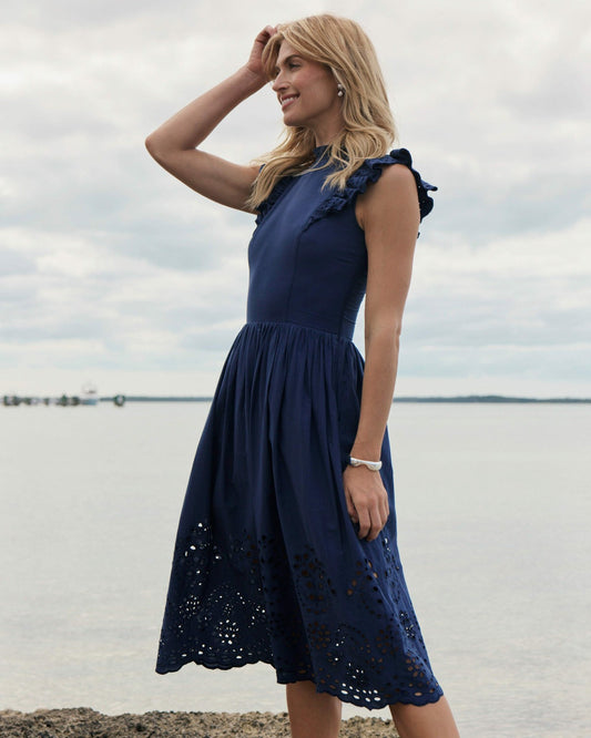 Rebekah Eyelet Midi Dress | Southern Tide Everyday