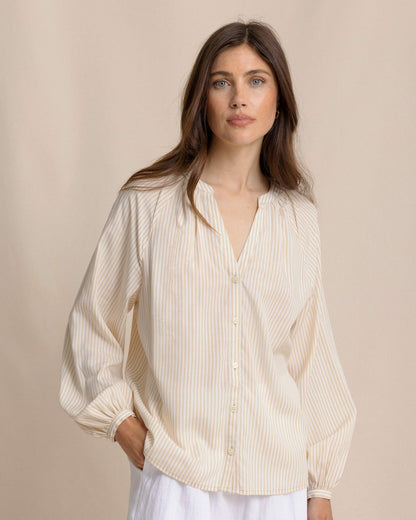 Brinley Band Collar Button Down Shirt | Southern Tide Recommended