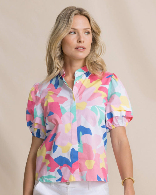 Payge Floral Print Poplin Top | Southern Tide Quality