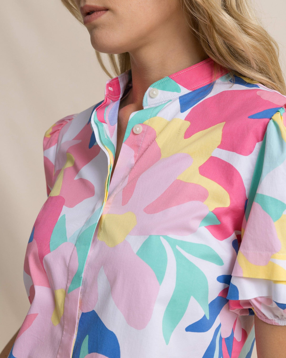 Payge Floral Print Poplin Top | Southern Tide Quality