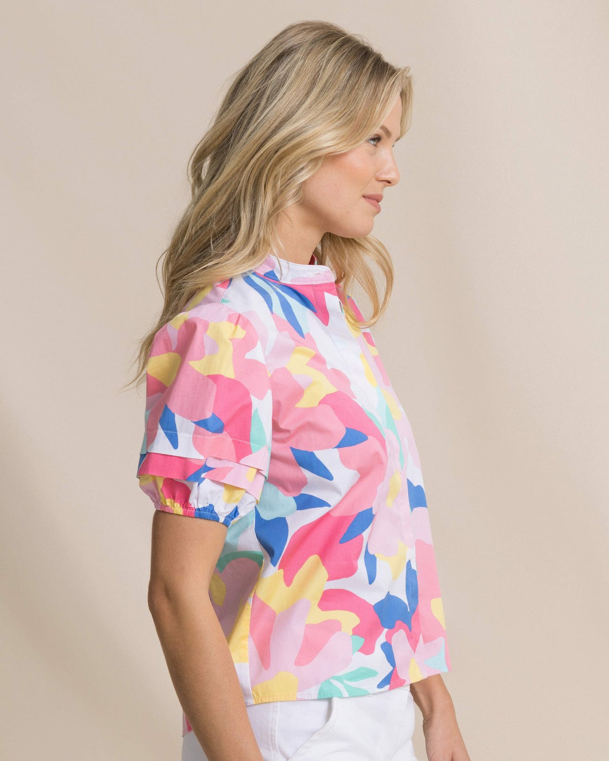 Payge Floral Print Poplin Top | Southern Tide Quality