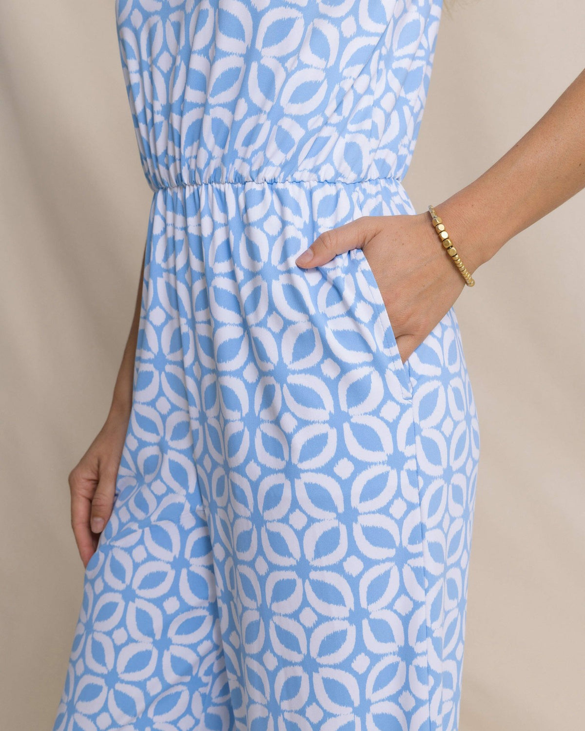 Karrigan Printed Performance Jumpsuit | Southern Tide Signature