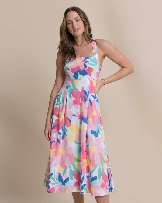 Cinzia Printed Cross Strap Dress | Southern Tide Sale