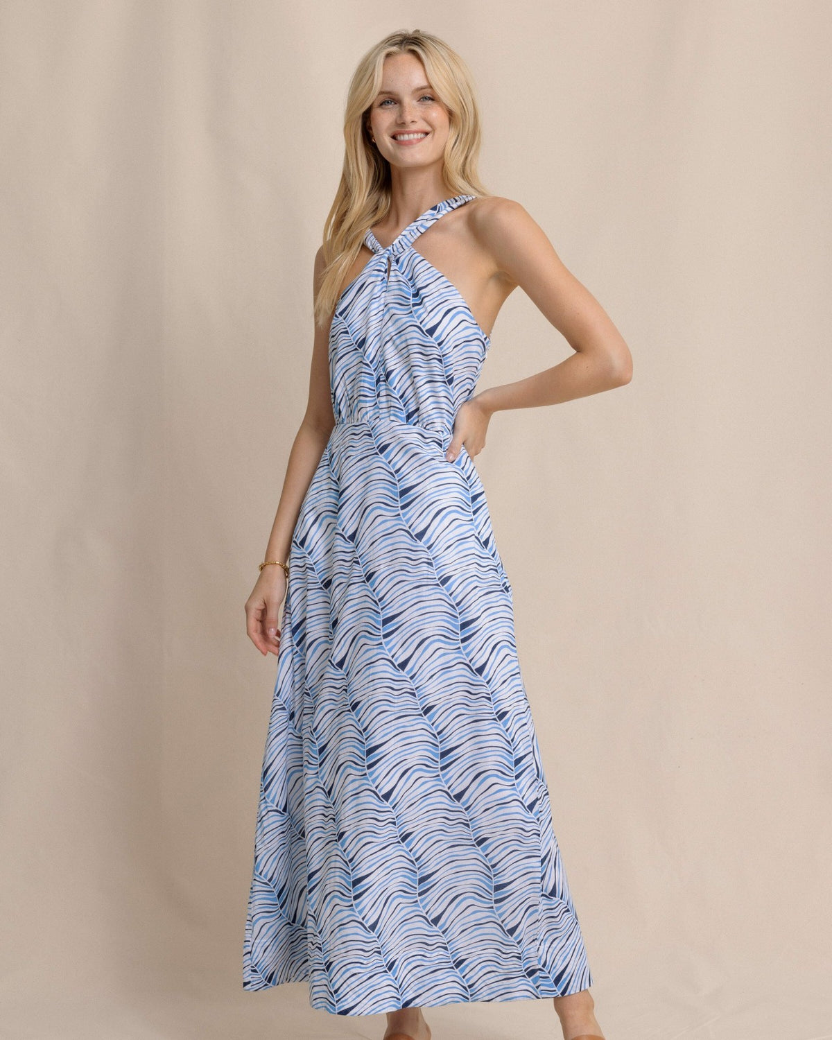 Kimberley Twist Halter Dress | Southern Tide Exclusive