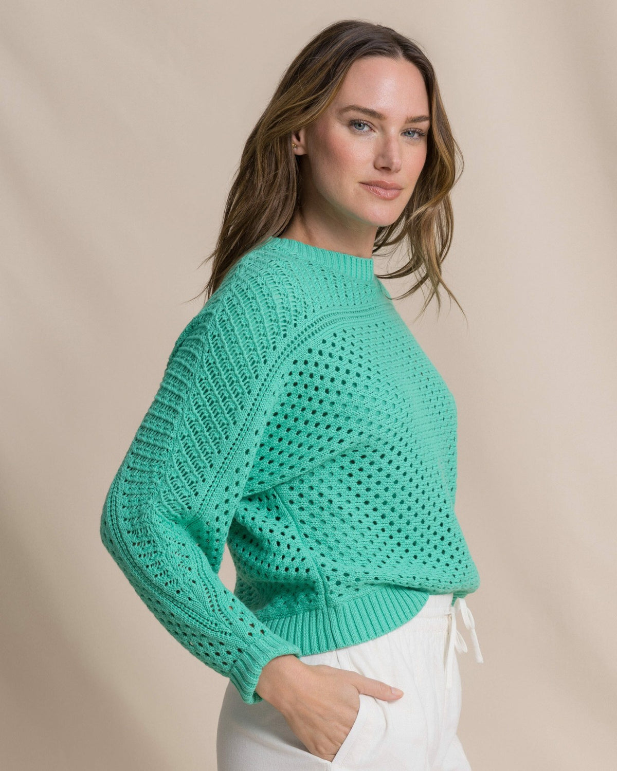 Ophelia Open Stitch Sweater - Florida Keys | Southern Tide Signature