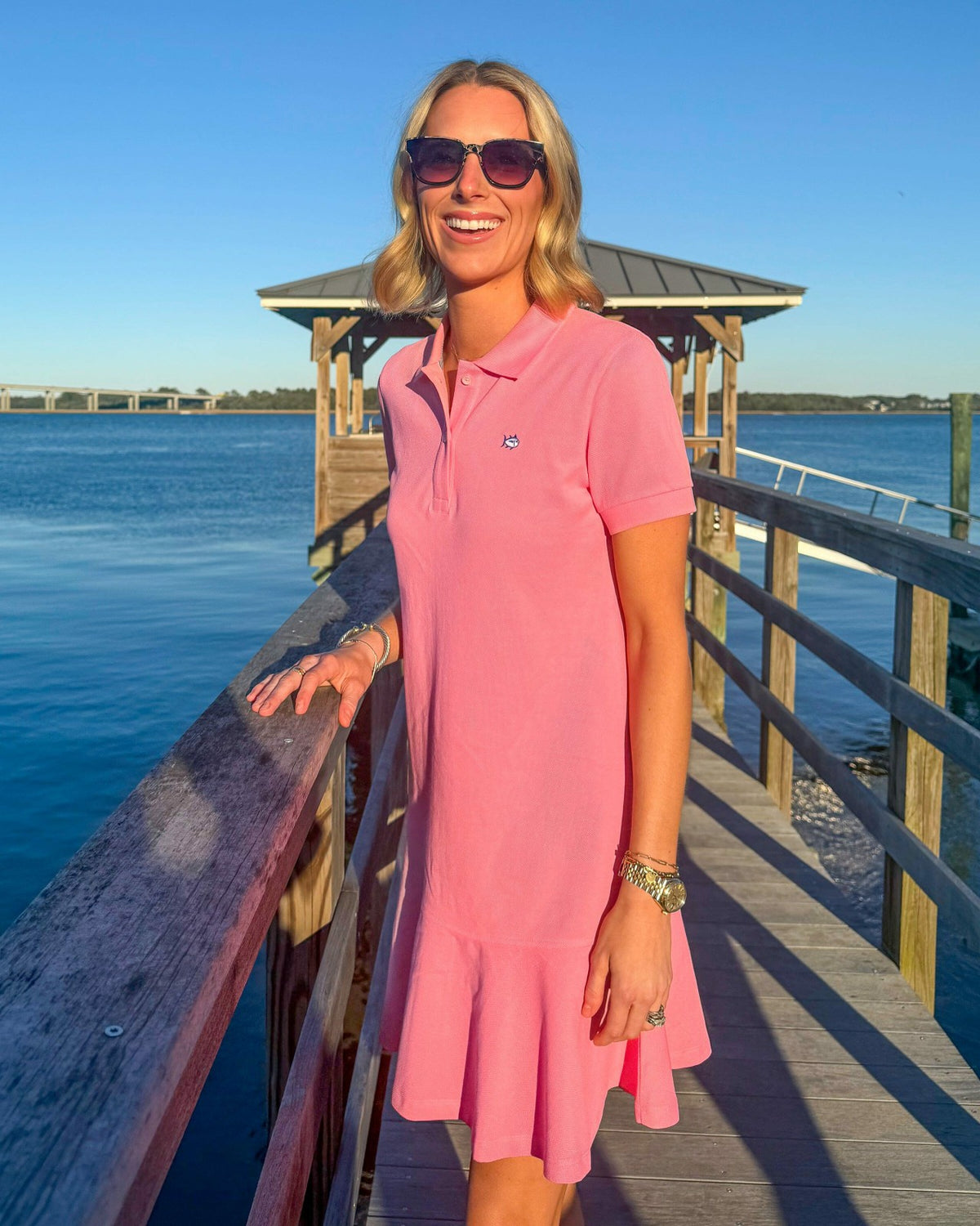 Skipjack Dropwaist Polo Dress - Sea Pink | Southern Tide Top Pick