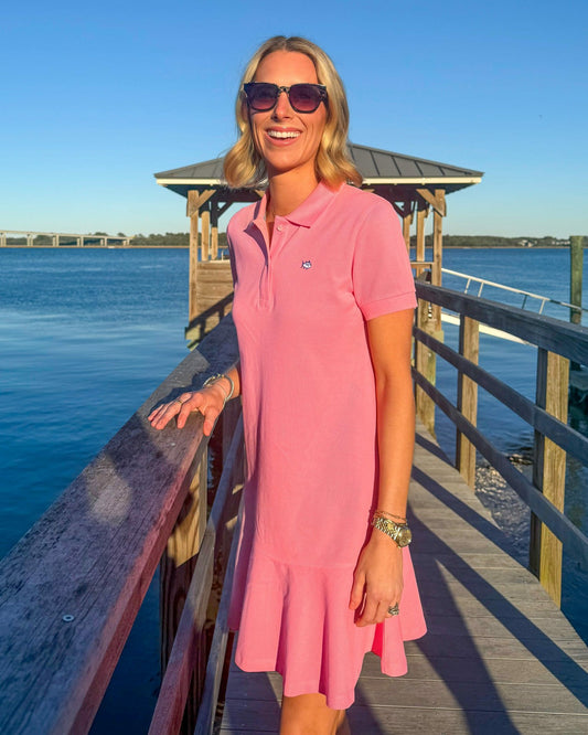 Skipjack Dropwaist Polo Dress - Sea Pink | Southern Tide Top Pick