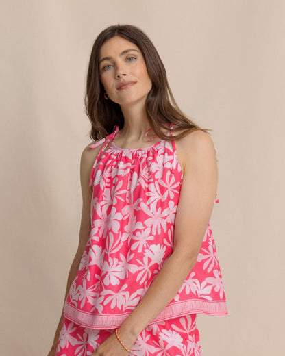 Chrissy Tie Shoulder Printed Top | Southern Tide Featured
