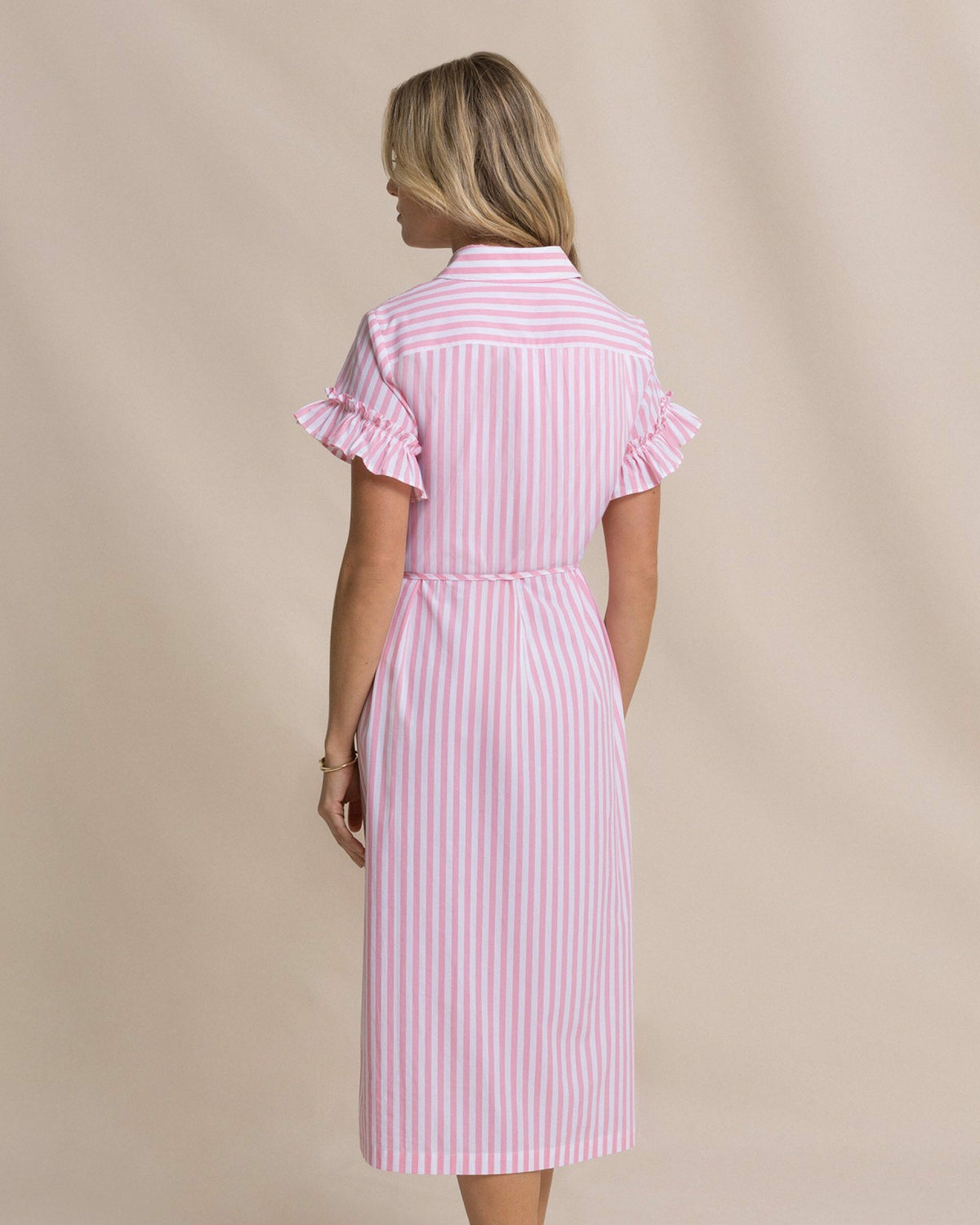 Tyra Striped Ruffle Sleeve Midi Dress | Southern Tide Customer Favorite