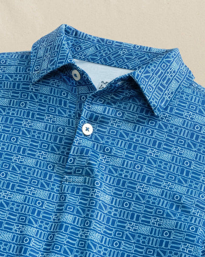 Boys Driver Nautical Flags Printed Performance Polo | Southern Tide Best Seller