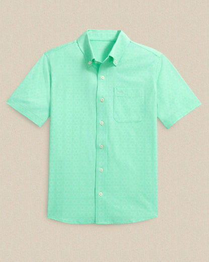 Boys Seaside Geo Short Sleeve Sport Shirt | Southern Tide Best Seller