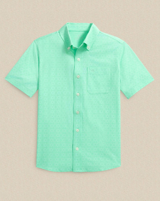 Boys Seaside Geo Short Sleeve Sport Shirt | Southern Tide Best Seller