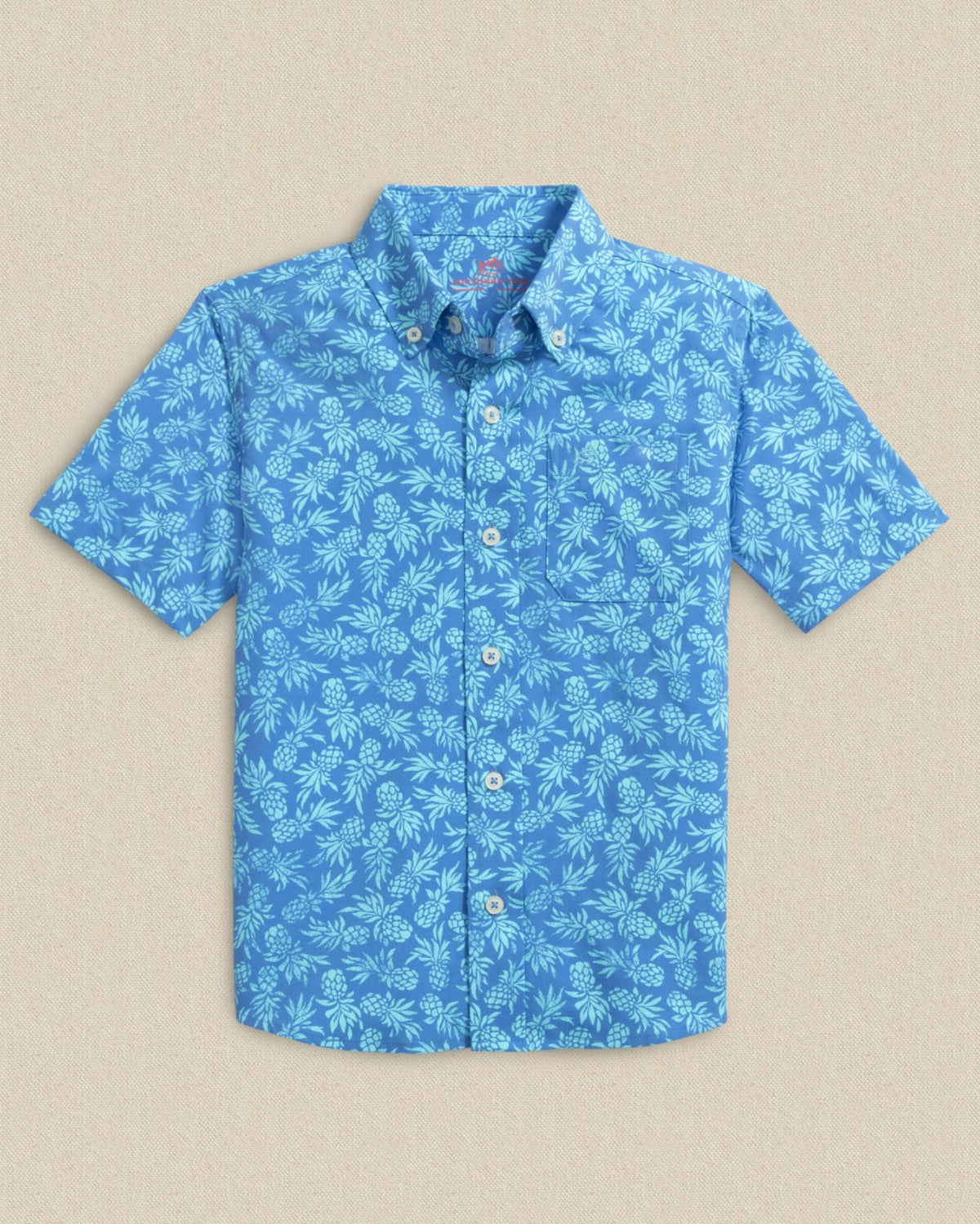 Boys Pineapple Parade Short Sleeve Sport Shirt | Southern Tide Exclusive